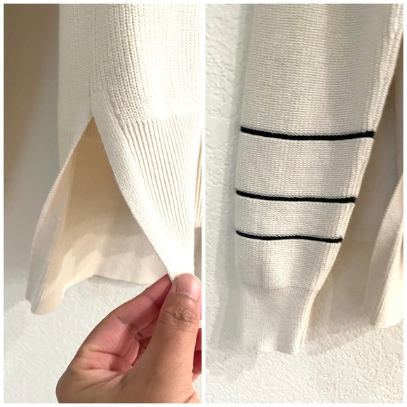 Derek Lam 10 Crosby Ivory Crochet Pipe Trim Pullover Sweater Cotton Cashmere - Picture 8 of 10